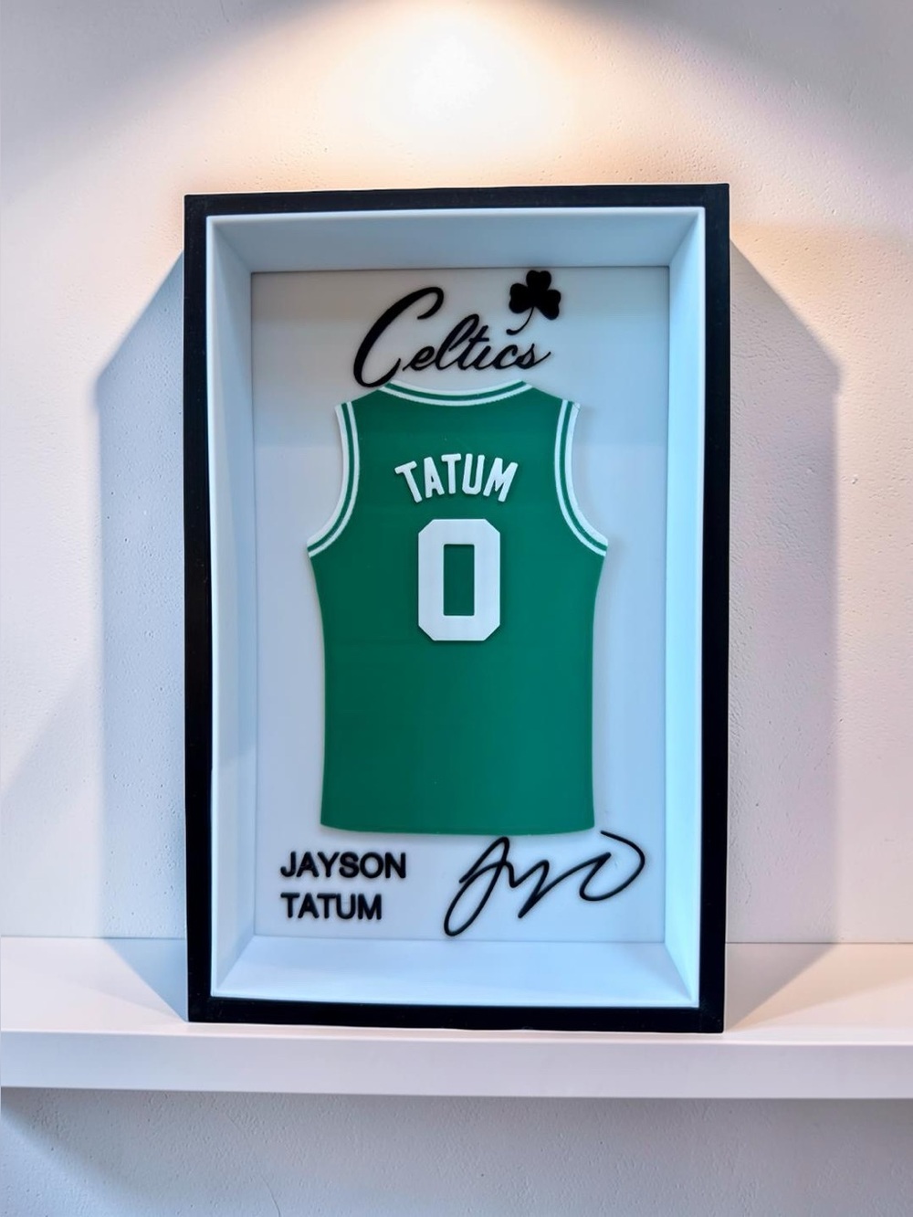 Jayson Tatum Jersey Display Box | Celtics Fan Gift | Basketball Wall Art